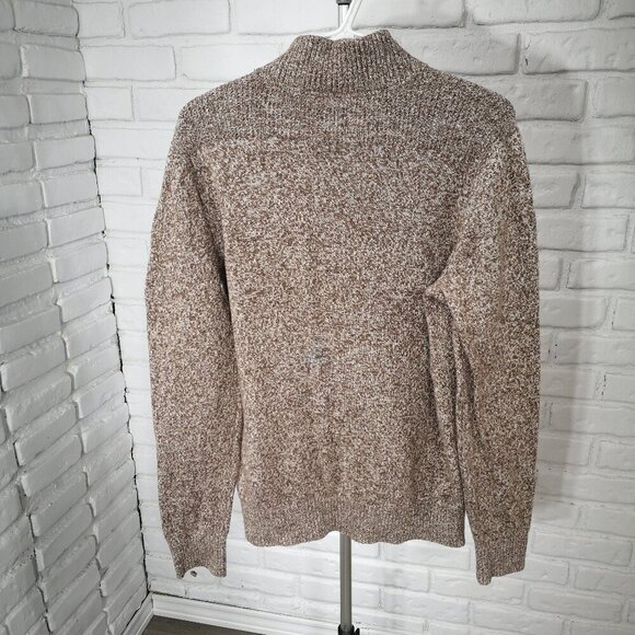 Gap Men's Size Medium Tan & Beige 4 Button Closure Straight Fit Sweater - Picture 2 of 9